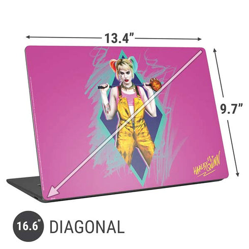 DC Comics Harley Quinn Movie Character Poster Universal Laptop 16.6in (13.4 x 9.7in) Skin